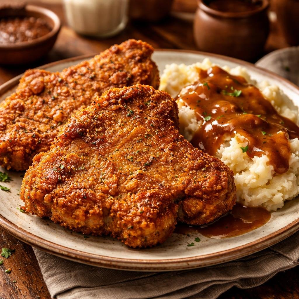 Paula Deen Chicken Fried Pork Chops Recipe