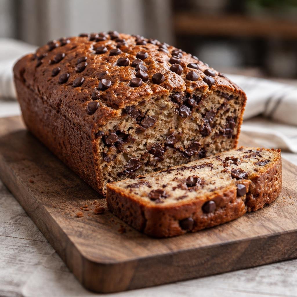 Easy Chocolate Chip Banana Bread Recipe