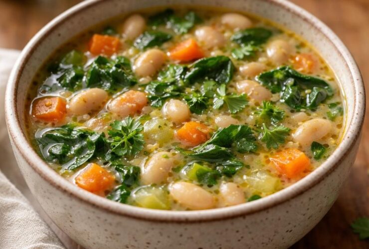 One Pot Tuscan White Bean Soup Recipe