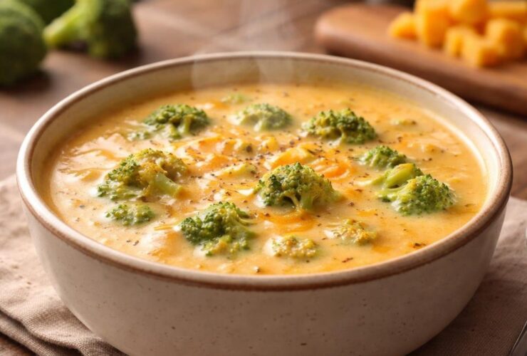 Creamy Easy Broccoli Cheddar Soup Recipe