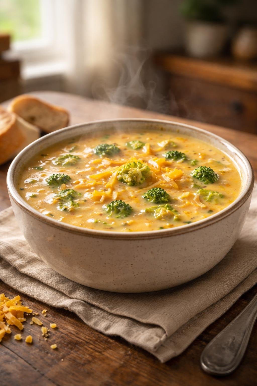 Creamy Easy Broccoli Cheddar Soup Recipe
