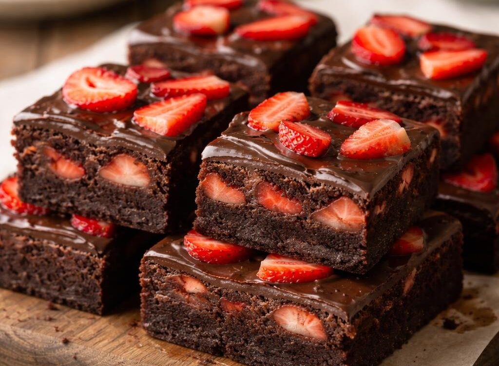 Chocolate Covered Strawberry Brownies Recipe