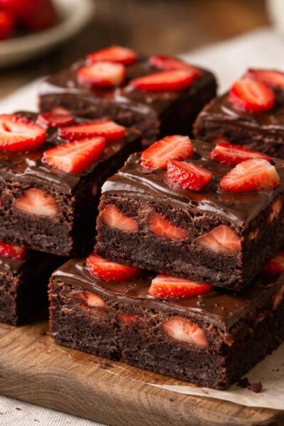 Chocolate Covered Strawberry Brownies Recipe