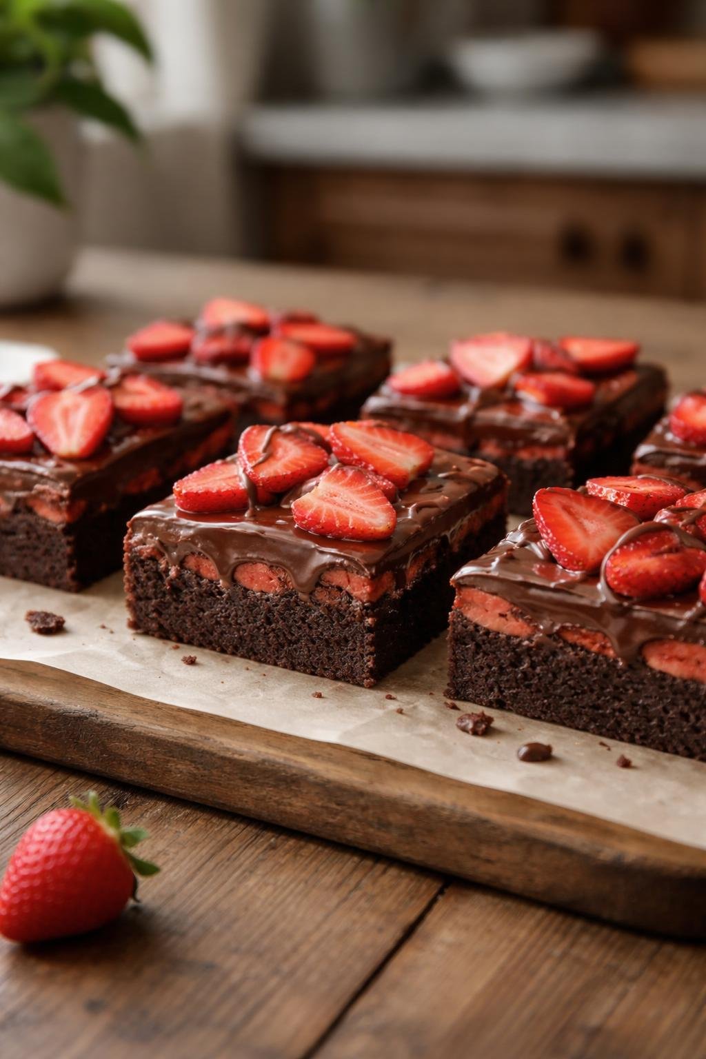 Chocolate Covered Strawberry Brownies Recipe