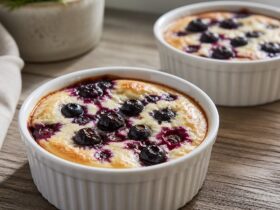 Baked Blueberry Cottage Cheese Bowls Recipe
