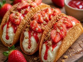 Strawberry Crunch Cheesecake Tacos Recipe
