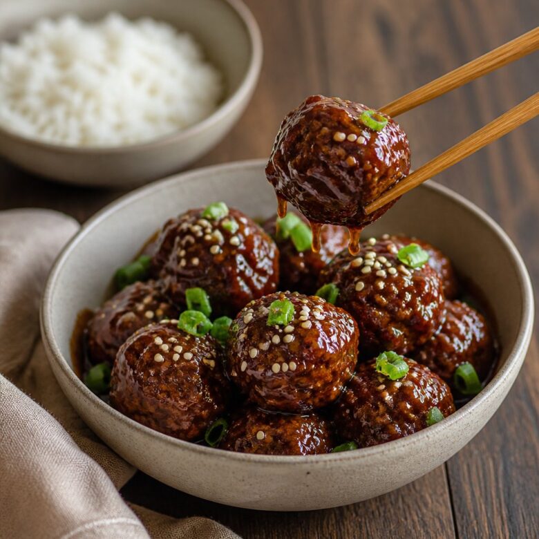Sticky Hoisin Meatballs Recipe