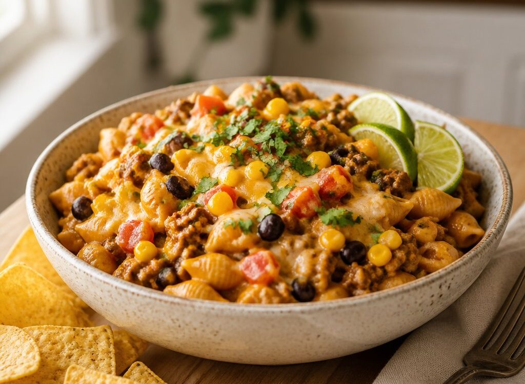 Creamy Cheesy Taco Pasta Recipe