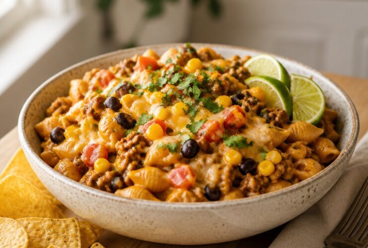 Creamy Cheesy Taco Pasta Recipe